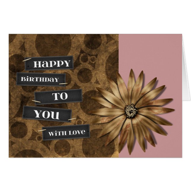 青銅色の花 (正面横)