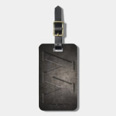 青銅色の黒い金属Wのモノグラム旅行荷物のラベル ラゲッジタグ (正面縦)