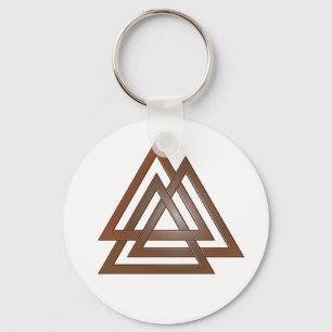 青銅色のValknut Keychain キーホルダー