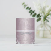 青銅色ホイルの銀のリボンの休日のテーブルのプレイスカード プレイスカード (スタンド正面)