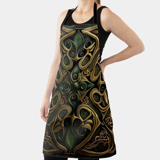 青銅装飾格子模様 エプロン (インサイチュ)