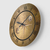 青銅製の日月時計 ラージ壁時計 (傾斜)