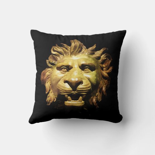 青銅製の獅子頭アンティークローマ船 クッション (裏面)