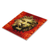 青銅製の獅子頭アンティークローマ船 タイル (側面)