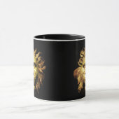 青銅製の獅子頭アンティークローマ船 マグカップ (中央)