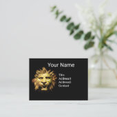 青銅製の獅子頭アンティークローマ船 名刺 (スタンド正面)