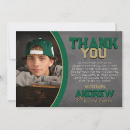 青銅製の黒板卒業サンキューカード 招待状