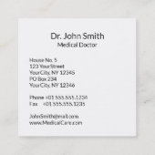 青銅製スネークボウル衛生方医療白銅製カドゥセウス スクエア名刺 (裏面)