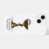 青銅製スネークボウル衛生方白医用カドゥセウス Case-Mate iPhoneケース (裏面 (横))