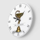 青銅製スネークメディカルボウル衛生方白名 ラージ壁時計 (傾斜)