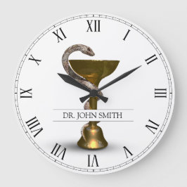 青銅製スネークメディカルボウル衛生方白名 ラージ壁時計