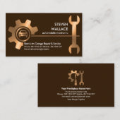 青銅製チェーンホイールスプロケットスパナ自動修理 名刺 (正面/裏面)