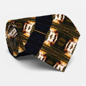 青銅製モダンのキッテンアルマーニ絹柄 ネクタイ (ロール)