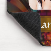 青銅赤色の円形パターン マウスパッド (コーナー)