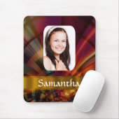 青銅赤色の円形パターン マウスパッド (マウス)