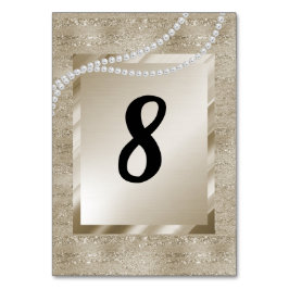 青銅金ゴールドモダンテーブルナンバーパール テーブルナンバー