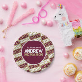 青銅金ゴールド及びブルゴーニュパーソナライズされた卒業 ペーパープレート (パーティー)