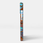 青銅銅メタリックパタパーソナライズされたーン iPhoneケース (左側面)