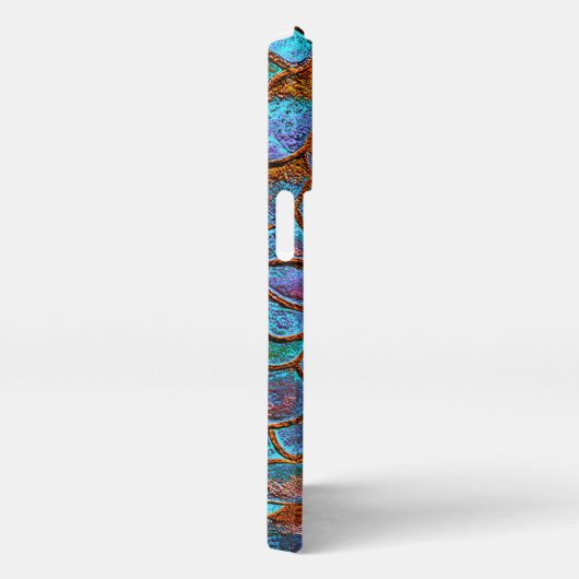 青銅銅メタリックパタパーソナライズされたーン iPhoneケース (右側面)