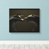 青銅鋳物の強気市場と弱気市場 キャンバスプリント (インサイチュ (ウッドフロア))