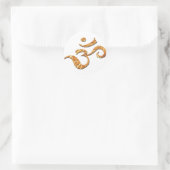 青銅(ステッカー)のオームの記号 ラウンドシール (バッグ)