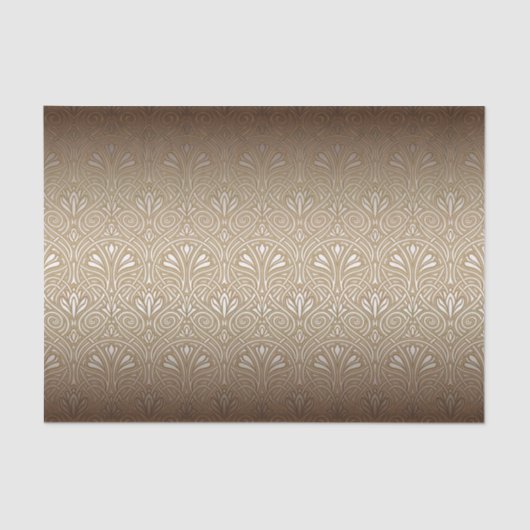 青銅、金ゴールド、アールヌーボーのアール・デコ、ヴィンテージ、patte 薄葉紙 (正面)