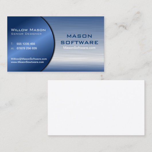 青鋼折畳み技術名刺 名刺 (正面/裏面)