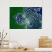 青鋼 – フラクタルポスター ポスター (キッチン)