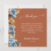 青錆色テラコッタの結婚式　感謝を伝えるカード サンキューカード (正面)