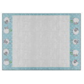 青間抜け硝子縁どの羊 カッティングボード (正面)