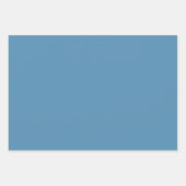 青離れい花と白い花シームレスなパターン ラッピングペーパーシート (正面3)