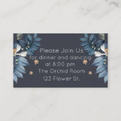 青離れ白い花モダン式レセプション エンクロージャーカード (正面)