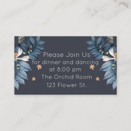 青離れ白い花モダン式レセプション エンクロージャーカード