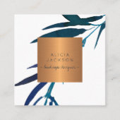 青離れ銅バラ金ゴールド景観設計 スクエア名刺 (正面)