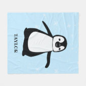 青雪パーソナライズされたのモダン可愛いベビー フリースブランケット (正面(横))