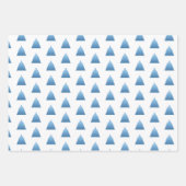 青雪片とクリスマスツリーパターン ラッピングペーパーシート (正面3)