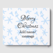 青雪片クリスマスパターン雪のパターン ゲストブック (裏面)