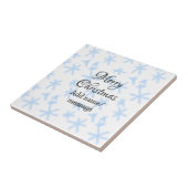 青雪片クリスマスパターン雪のパターン タイル (側面)