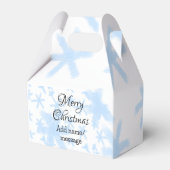 青雪片クリスマスパターン雪のパターン フェイバーボックス (裏面サイド)