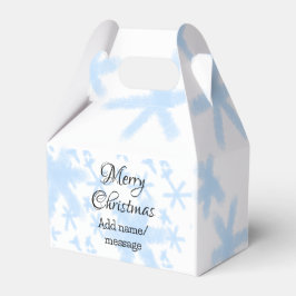 青雪片クリスマスパターン雪のパターン フェイバーボックス