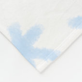 青雪片クリスマスパターン雪のパターン フリースブランケット (角)