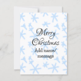 青雪片クリスマスパターン雪のパターン ポストカード