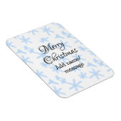 青雪片クリスマスパターン雪のパターン マグネット (右側)