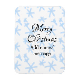 青雪片クリスマスパターン雪のパターン マグネット