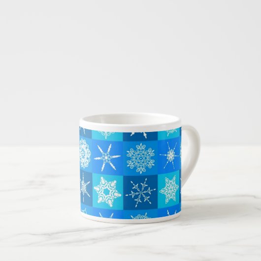 青雪片パターン エスプレッソカップ (正面右)