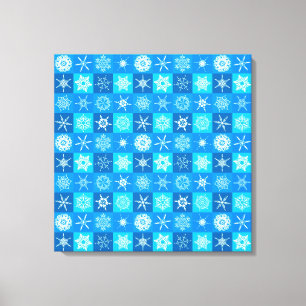青雪片パターン キャンバスプリント