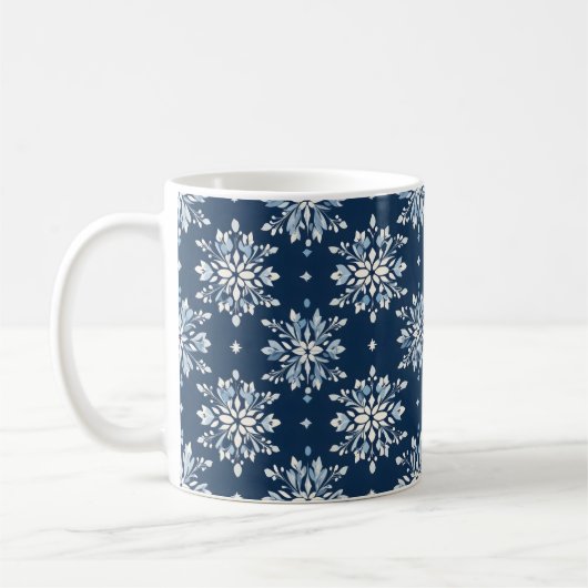 青雪片パターン コーヒーマグカップ (左)