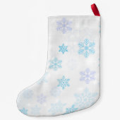 青雪片パターン スモールクリスマスストッキング (裏面)