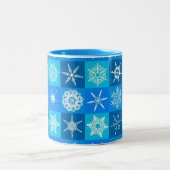 青雪片パターン ツートーンマグカップ (中央)