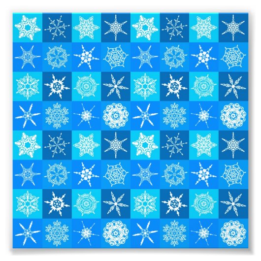 青雪片パターン フォトプリント (正面)